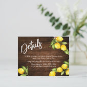 水の色レモ結婚ンスの詳細オン木素朴材 セーブザデート (スタンド正面)