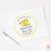 水の色レモ結婚ンス感謝していリモンチェロ ラウンドシール (封筒)