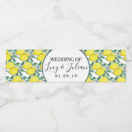 水の色レモ色彩の鮮やかングリーンリー結婚ズ ペットボトルラベル