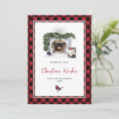 水の色ロビンレッドプレイドスノークリスマスの願い シーズンカード (スタンド正面)