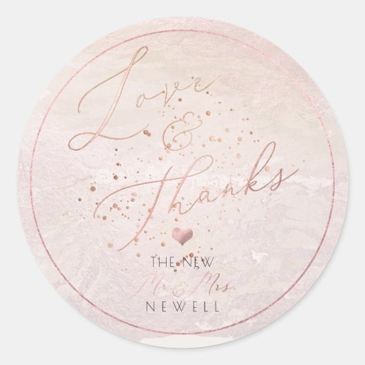 水の色ロマンチック赤面沿岸ビーチありがとう ラウンドシール (正面)