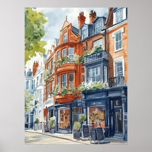 水の色ロンドン：タウンハビクトリアンウス ポスター (正面)