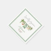 水の色ローカルで育った赤ちゃんシャワー紙プラット スタンダードカクテルナプキン (角)