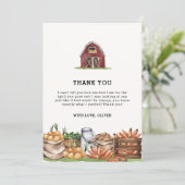 水の色ローカルで育った野菜ベビーシャワー サンキューカード (スタンド正面)