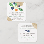 水の色ローカル生産スタンドスクエアビジネスCa スクエア名刺 (正面/裏面)