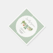 水の色ローカル育ての赤ちゃんシャワー紙Pl スタンダードカクテルナプキン (角)