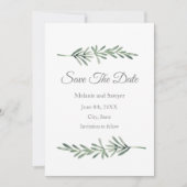 水の色ローズマリー日付を保存 セーブザデート (正面)