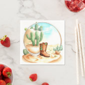 水の色ワイルドウエストボーイベビーシャワー スタンダードカクテルナプキン (インサイチュ)