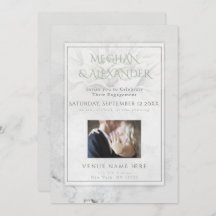 水の色ワイルドダリア婚約フォトフレーム