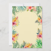 水の色ワイルドフォレスト動物子供の誕生日 招待状 (裏面)