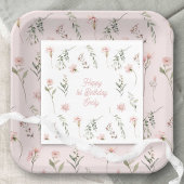 水の色ワイルドフラワーと緑のすべての大事な行事 スタンダードランチョンナプキン