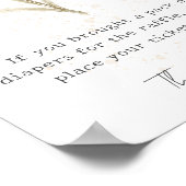 水の色ワイルドフラワーエデルワイスおむつラッフル ポスター (角)