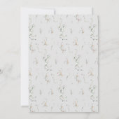 水の色ワイルドフラワーエレガントウェディング招待状 招待状 (裏面)