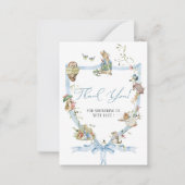 水の色ワイルドフラワーエレガントピーターうさぎベビーs ノートカード (正面)