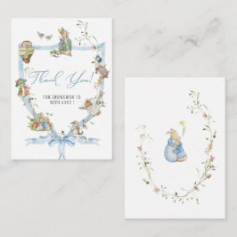 水の色ワイルドフラワーエレガントピーターうさぎベビーs ノートカード