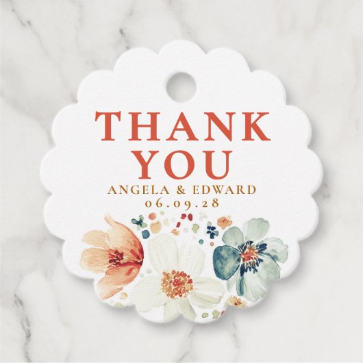 水の色ワイルドフラワーエレガントボホサンキュー フェイバータグ (正面)