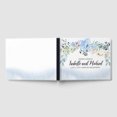 水の色ワイルドフラワーカスタムウェディングゲストブック ゲストブック (全面)
