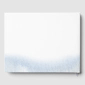 水の色ワイルドフラワーカスタムウェディングゲストブック ゲストブック (裏面)