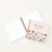 水の色ワイルドフラワーカラフルベビーメモリ帳 ノートブック (内部)