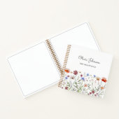 水の色ワイルドフラワーカラフルベビーメモリ帳 ノートブック (内部)