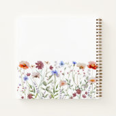 水の色ワイルドフラワーカラフルベビーメモリ帳 ノートブック (裏面)