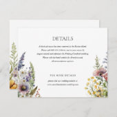 水の色ワイルドフラワーガーデンアーチフローラ結婚ズ エンクロージャーカード (正面/裏面)