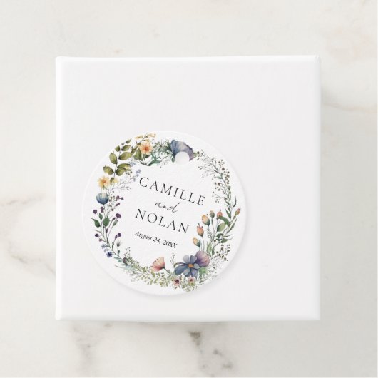 水の色ワイルドフラワーガーデンアーチフローラ結婚ズ フェイバータグ (インサイチュ)