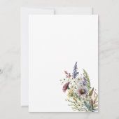 水の色ワイルドフラワーガーデンアーチフローラ結婚ズ 招待状 (裏面)