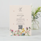 水の色ワイルドフラワーガーデンカップルの写真結婚の セーブザデート (スタンド正面)