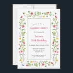 水の色ワイルドフラワーガーデンバースデーパーティー 招待状<br><div class="desc">水の色のカラフル野生の花のエレガント誕生日の招待、夏の誕生日パーティーに最適縁どで、カクテルパーティーや庭のパーティーは、アイテムの右側にある"このデザインテンプレートを編集する"ボックスや青い"文字をアレンジするフォントや色を変更する"ボタンをクリックします</div>