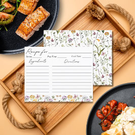 水の色ワイルドフラワーガーデンレシピカード