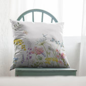 水の色ワイルドフラワーサマーメドウフローラ クッション