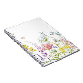 水の色ワイルドフラワーサマーメドウフローラ ノートブック (右側)