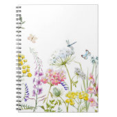 水の色ワイルドフラワーサマーメドウフローラ ノートブック (正面)