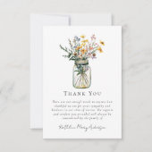 水の色ワイルドフラワーズバターカップ悔やみや弔慰葬儀 サンキューカード (正面)