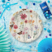 水の色ワイルドフラワーズ春サマーメドウ ペーパープレート (パーティー)