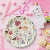 水の色ワイルドフラワーズ春サマーメドウ ペーパープレート (パーティー)