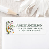 水の色ワイルドフラワーセージ緑差出人住所 ラベル (インサイチュ)