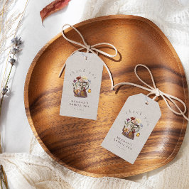 水の色ワイルドフラワーティーパーティーありがとう ギフトタグ