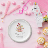 水の色ワイルドフラワーティーパーティーブライダルシャワー ペーパープレート (パーティー)