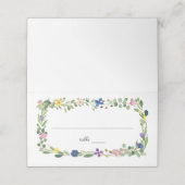 水の色ワイルドフラワーテーブル座席表 プレイスカード (外部開封)