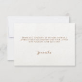 水の色ワイルドフラワーバタフライボホベイビーシャワー サンキューカード (裏面)