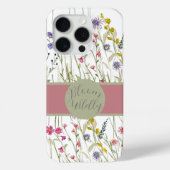 水の色ワイルドフラワーバラとセージ開花ワイルドC Case-Mate iPhoneケース (裏面)