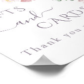 水の色ワイルドフラワーパープル春ブライダルギフト ポスター (角)