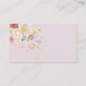 水の色ワイルドフラワーパープル春ブライダルレシピ エンクロージャーカード (裏面)