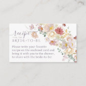 水の色ワイルドフラワーパープル春ブライダルレシピ エンクロージャーカード (正面)