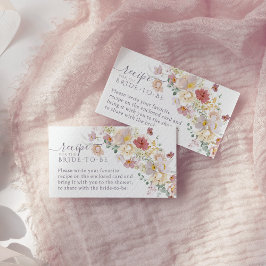 水の色ワイルドフラワーパープル春ブライダルレシピ エンクロージャーカード