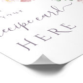 水の色ワイルドフラワーパープル春ブライダルレシピ ポスター (角)