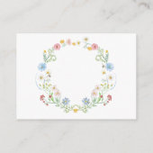 水の色ワイルドフラワーフローラビーブックベビーシャワー エンクロージャーカード (裏面)