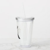 水の色ワイルドフラワーブライデスメイドイニシャル"K" アクリルタンブラー (左)